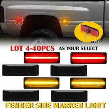 4-40X Smoke LED Side Marker Lights Front Rear For 94-02 Dodge Ram 1500 2500 3500 picture