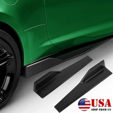 2pcs Black Universal Modified Parts Sideskirts Rear Side Skirt Winglets Diffuser picture