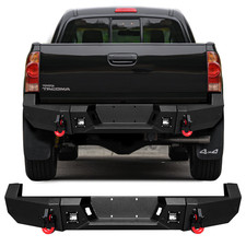 VIJAY Steel Rear Bumper for 2005-2015 Toyota Tacoma with LED Lights & D-rings picture