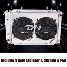 4 Row Aluminum Radiator+Shroud+Fan for 1979-93 80 Ford MUSTANG GT / LX 5.0L V8  picture