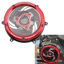 CNC Fairing Racing Clear Clutch Cover + Spring Retainer For Ducati Panigale 1199 picture