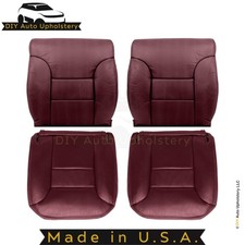 1995-1999 Fits Chevy Suburban Leatherette Front Replacement Seat Covers Ruby Red picture