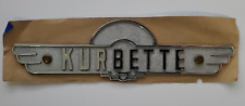 Kurbette  Bus/Van Emblem Badge Trim Vintage Metal Nameplate Hood Rare HTF picture
