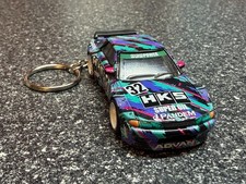 Nissan GT-R Skyline R32 Keychain HKS Black Hot Wheels Matchbox picture