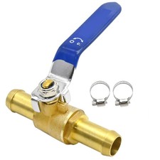 MDEOOSKY 5/8 Inch Brass Hose Barb Ball Valve Kit, Heater Shut Off picture