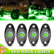 4Pods Green LED Rock Underbody Wheel Lights For Jeep Offroad Truck UTV ATV Boat picture