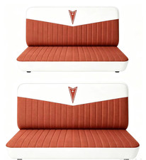 Fits 1959 to 1968 Pontiac Catalina 4dr Front and Rear bench seat covers w/design picture