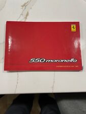 Ferrari 550 Maranello Owner's and Maintenance Manual picture