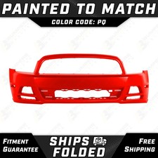NEW Painted *PQ - Race Red* Front Bumper Cover Fascia for 2013-2014 Ford Mustang picture