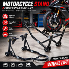 1000LB Motorcycle Stand Sport Bike Front Rear Wheel Lift Paddock Swingarm Stand picture