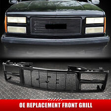 For 90-93 GMC C/K 1500-3500 OE Style PTM Black Front Bumper Grille w/ Insert picture