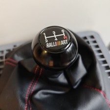 RALLIART 5S black shift gear knob MITSUBISHI LANCER EVO MIRAGE ECLIPSE 3000GT rs picture