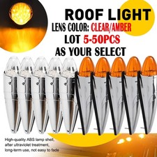 5-50X LED Clear Torpedo Cab Marker Roof Running Top Light For Kenworth Peterbilt picture