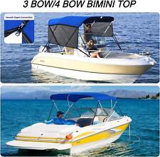 PREMIUM Bimini Top Boat Cover 3 BOW 4 BOW  6ft 8ft Long Frame with Sidewalls US picture