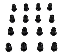 MASSFX 16-Pack Durable Black 14mm Hex Lug Nuts, 28mm Length, & 3/8-24 Thread picture