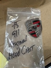 Vintage Original 1974 1975 Porsche 911 Front Hood Crest Badge Emblem OEM Patina picture