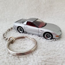 Keychain 2002 Chevy Corvette Z06 Silver  '02 Rare Key Chain picture