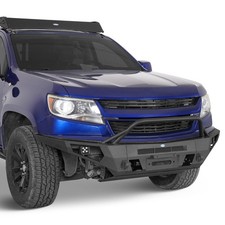 Full Width Front Bumper For 2015-2020 Chevy Colorado w/Skid Plate & LED Lights picture