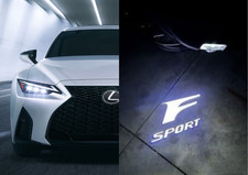 New 2X Glass Lens 3D Shadow Lights Car, Courtesy Light For Lexus F-Sport picture
