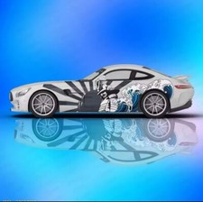 Custom Samurai Livery Racing Side Wrap; JDM Inspired Samurai Custom Decal Side picture