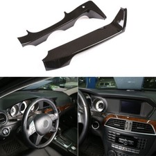 For 11-13 Mercedes Benz C Class W204 Carbon Fiber Style Dashboard Display Cover picture