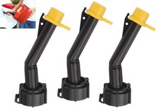 3 Pcs Fuel Gas Can Jug Spouts Nozzles Rings Caps Assembly Kit Old Style Set picture