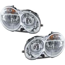 FITS MERCEDES BENZ CLK 2007-2009 HEADLIGHTS HEAD LIGHTS FRONT LAMPS HALOGEN PAIR picture