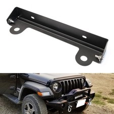 Winch Roller Fairlead Hinge Mount License Plate Bracket Holder For Jeep Truck picture
