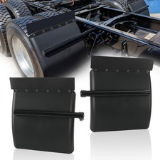 Pair Quarter Fender 24'' x 24'' Black Poly for Volvo/VNL/Peterbilt Semi Trucks picture
