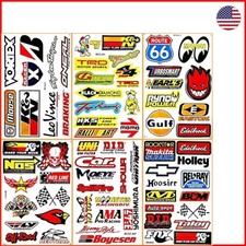 Weatherproof Vinyl Decals - 6 Unique Gulf Hot Rod Motorsport Stickers picture