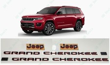 4PCS Black Red Front Rear Jeep Door Emblems 2022+ Jeep Grand Cherokee 2 Row WK picture