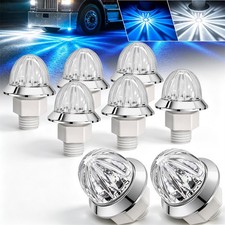 8x Mini LED Watermelon Lights White Blue Dual Color Trailer Truck Marker Light picture