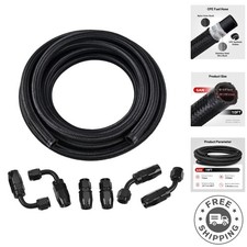 Versatile 10FT 6AN Nylon and Stainless Steel Fuel Hose, 750psi Working Pressure picture