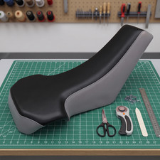 Suzuki LT250R Quadracer Seat Cover 1987 To 1992 Gray Black Vinyl Seat Cover picture