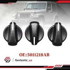 NEW 3x Control Knobs of Heater A/C Temperature HVAC FanFor 1999-06 Wrangler Jeep picture