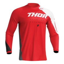 Thor Sector Edge Red and White MX Off-Road Jersey Men's Sizes SM - 3X picture