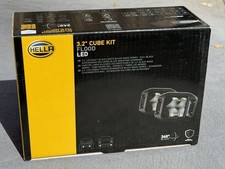 Hella Black Magic 3.2” Cube Kit Flood LED Lights All Black New picture