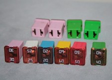 Lot of 10 Ford Jeep Mini Coop 20A 25A 30A 40A 50A 60A low profile jcase fuse LPJ picture