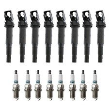 Eldor Ignition Coils and Denso Spark Plugs Kit for BMW Alpina B7 07-08 4.4L V8 picture
