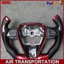F1 Shape Red Carbon Fiber Steering Wheel Fit for Toyota Camry Rav4 Corolla 2018+ picture