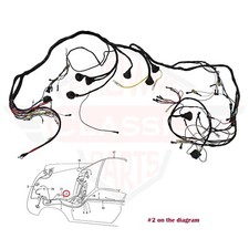 1974-1976 Porsche 911 Luggage Compartment Wiring Harness FRONT (LHD) 91161200212 picture