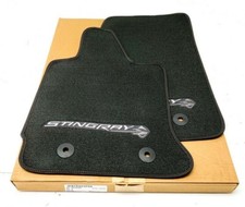 Floor Mats Black Kalahari Stingray Logo 2014-2020 Chevrolet Corvette 23112197  picture