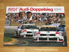 Audi IMSA 90 GTO Quattro Poster - Double Win Stick / Original Vintage in Mint picture