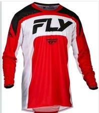 New Fly Racing Lite Jersey 2024 Men's Size Lg Red White Black 377-722 Fast Ship picture