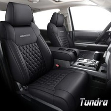 Huidasource Tundra Seat Covers, Front & Rear Fits 2014-2021, Full Set/Black  picture