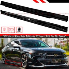 For 2023-2026 Honda Accord Yofer Design V2 Gloss Black Side Skirt Extension Kit picture