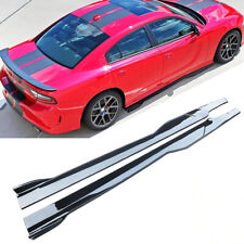 For Dodge Charger 15-18 SRT 19-23 RT Scat Pack Side Skirts Extension Gloss Black picture
