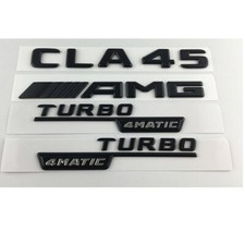 Black CLA45 AMG TURBO 4MATIC Trunk Emblems Badges for Mercedes Benz C117 X117 picture