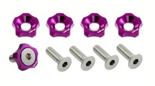 NEW VMS STAR 5 PC FENDER BUMPER HEADLIGHT WASHER 10MM 10 MM BOLT KIT PURPLE picture