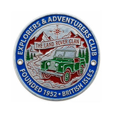 Vintage Land Rover Clan Explorers & Adventurers 1952 British Isles Metal Badge picture